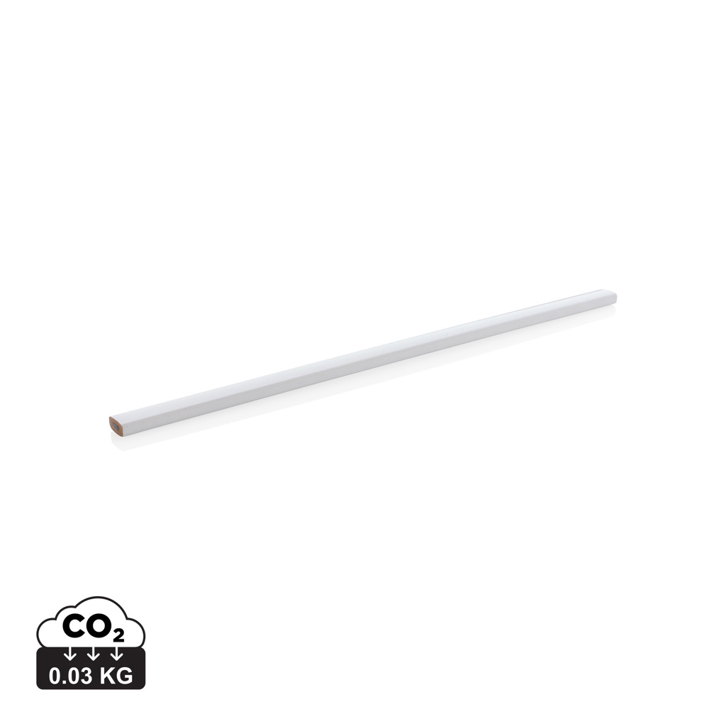 Promo  Drvena stolarska olovka 25cm, bijele boje