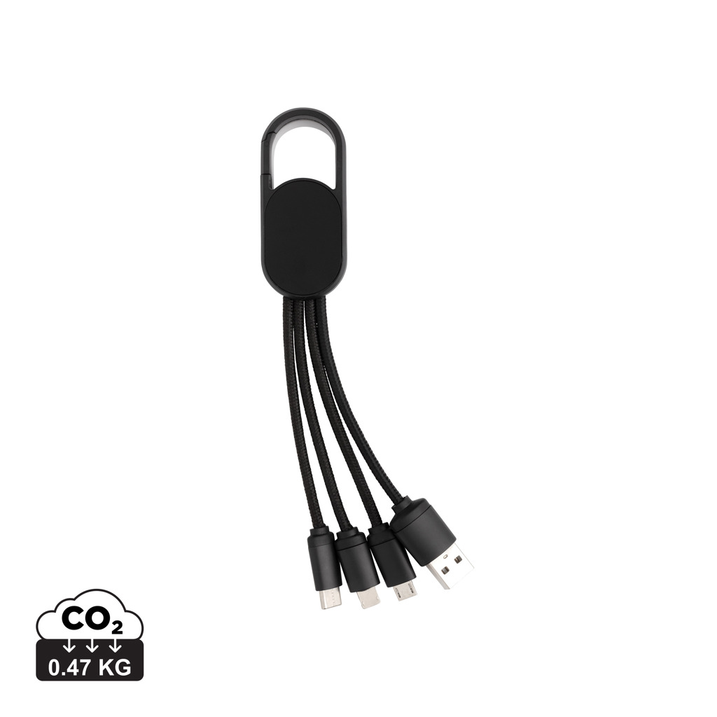 Promo  4-in-1 cable with carabiner clip