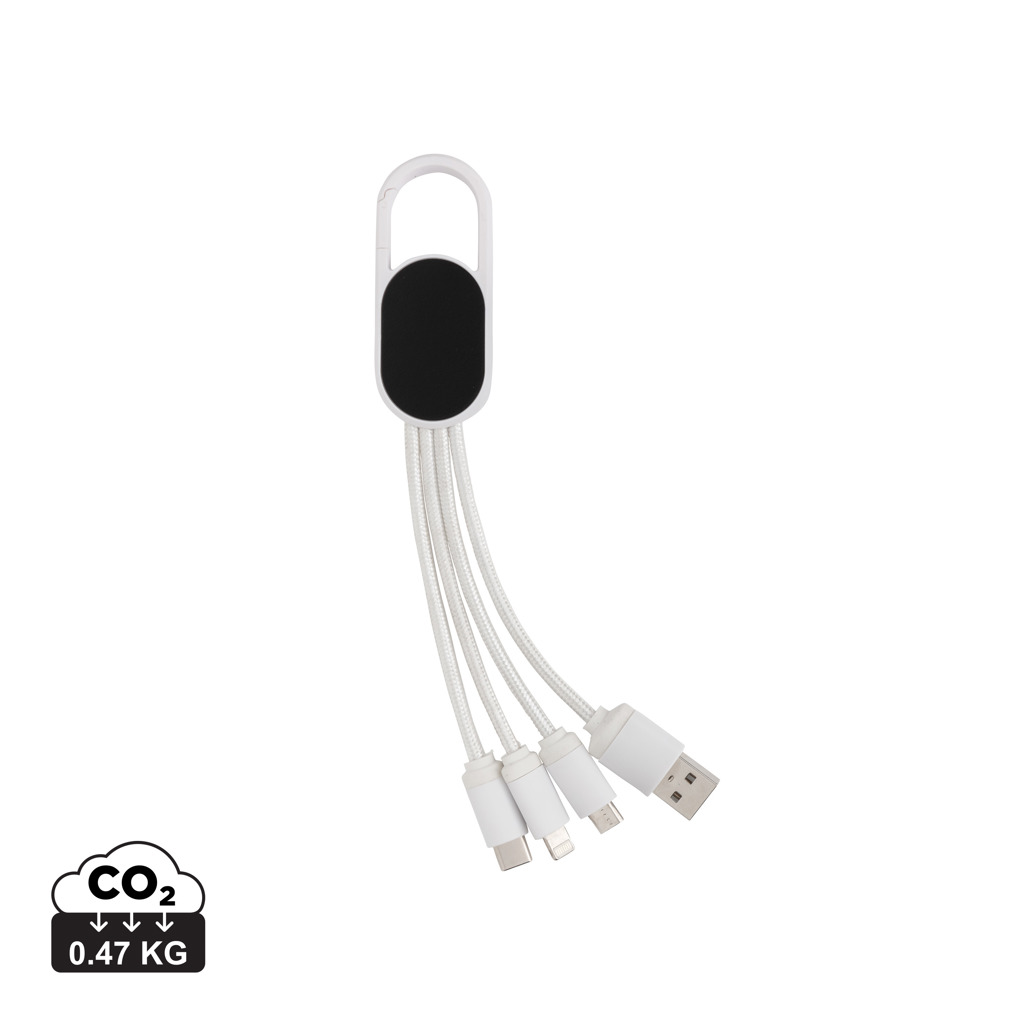 Promo  4-in-1 cable with carabiner clip