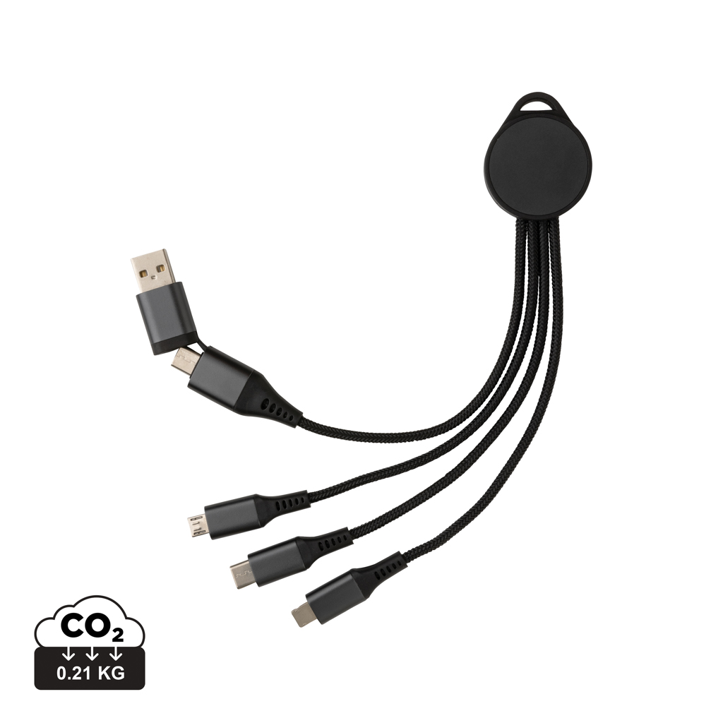 Promo  Terra RCS recycled aluminum 6-in-1 charging cable