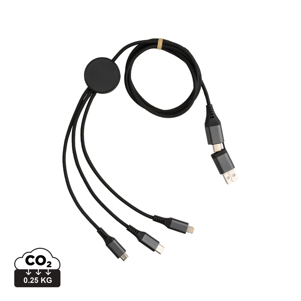 Promo  Terra RCS recycled aluminum 120 cm 6-in-1 cable