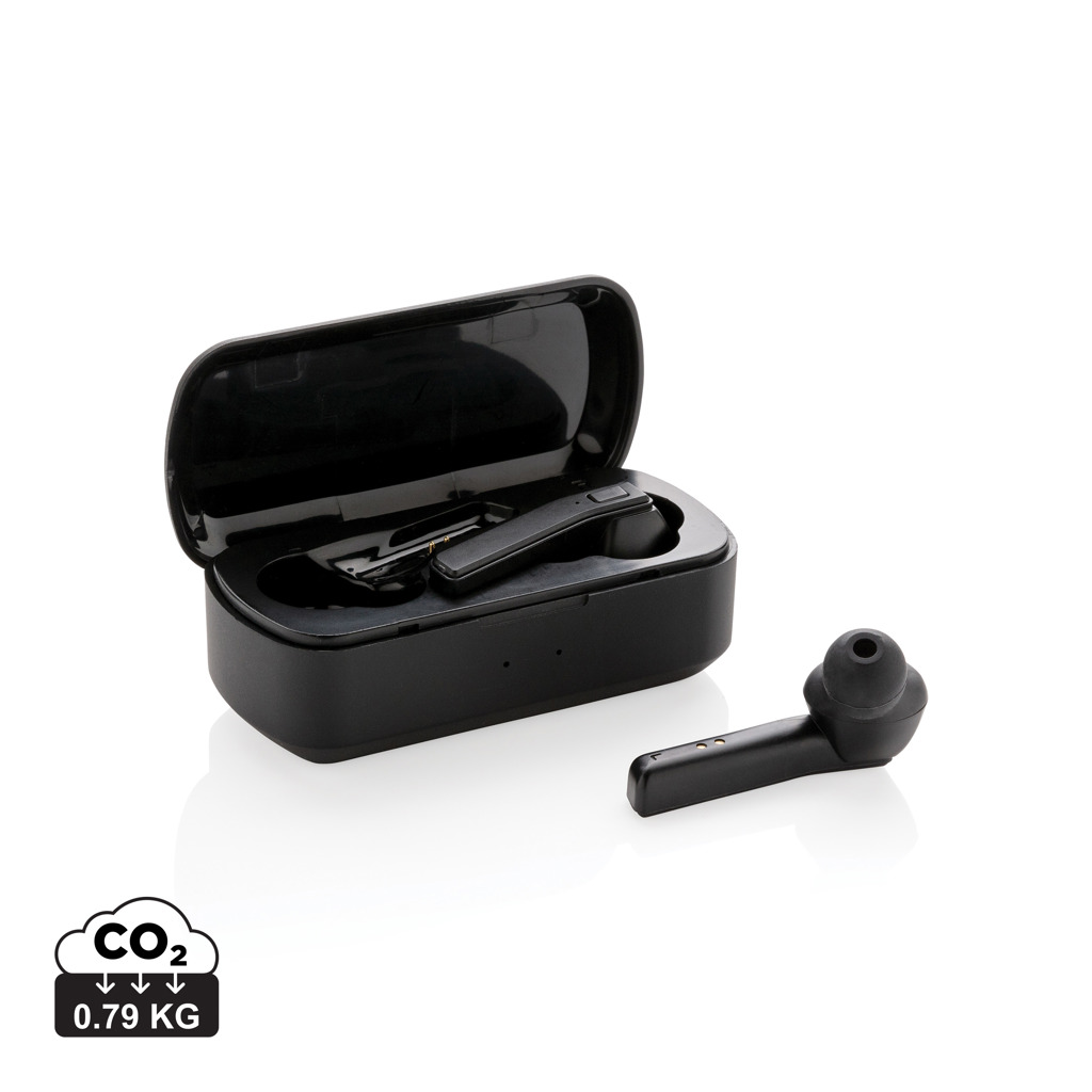 Promo  Free Flow TWS earbuds in charging case