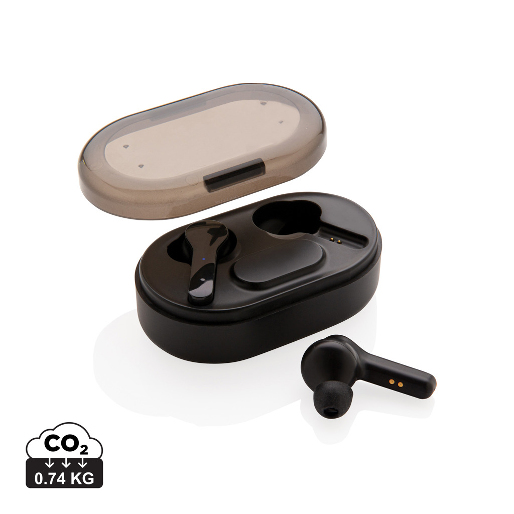 Promo  Light up logo TWS earbuds in charging case