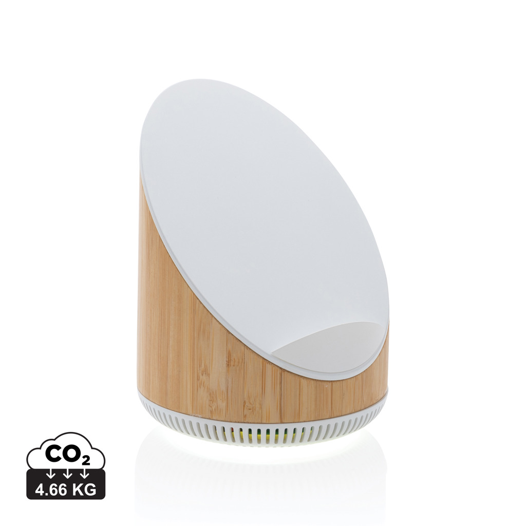 Promo  Ovate bamboo 5W speaker with 15W wireless charger
