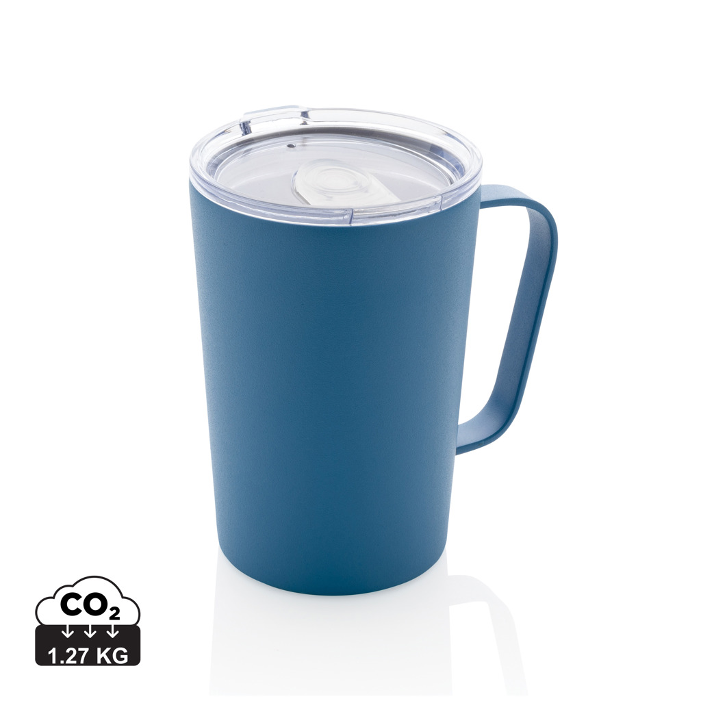RCS Recycled stainless steel modern vacuum mug with lid s tiskom 