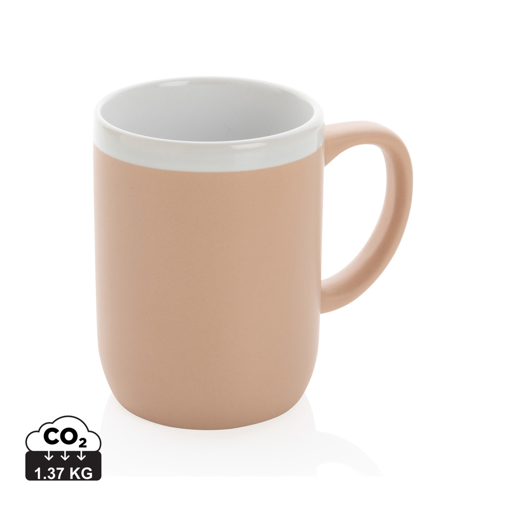 Ceramic mug with white rim s tiskom 