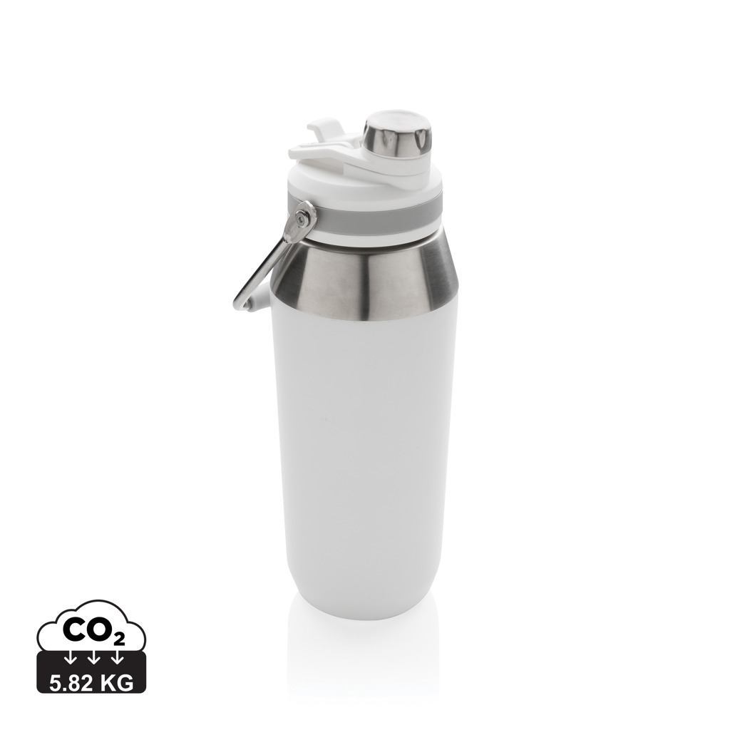 Vacuum stainless steel dual function lid bottle 1L s tiskom 