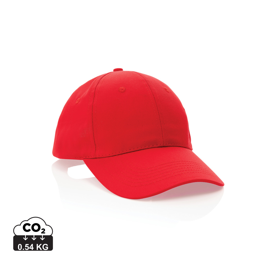 Impact 6 panel 190gr Recycled cotton cap with AWARE™ tracer s tiskom 