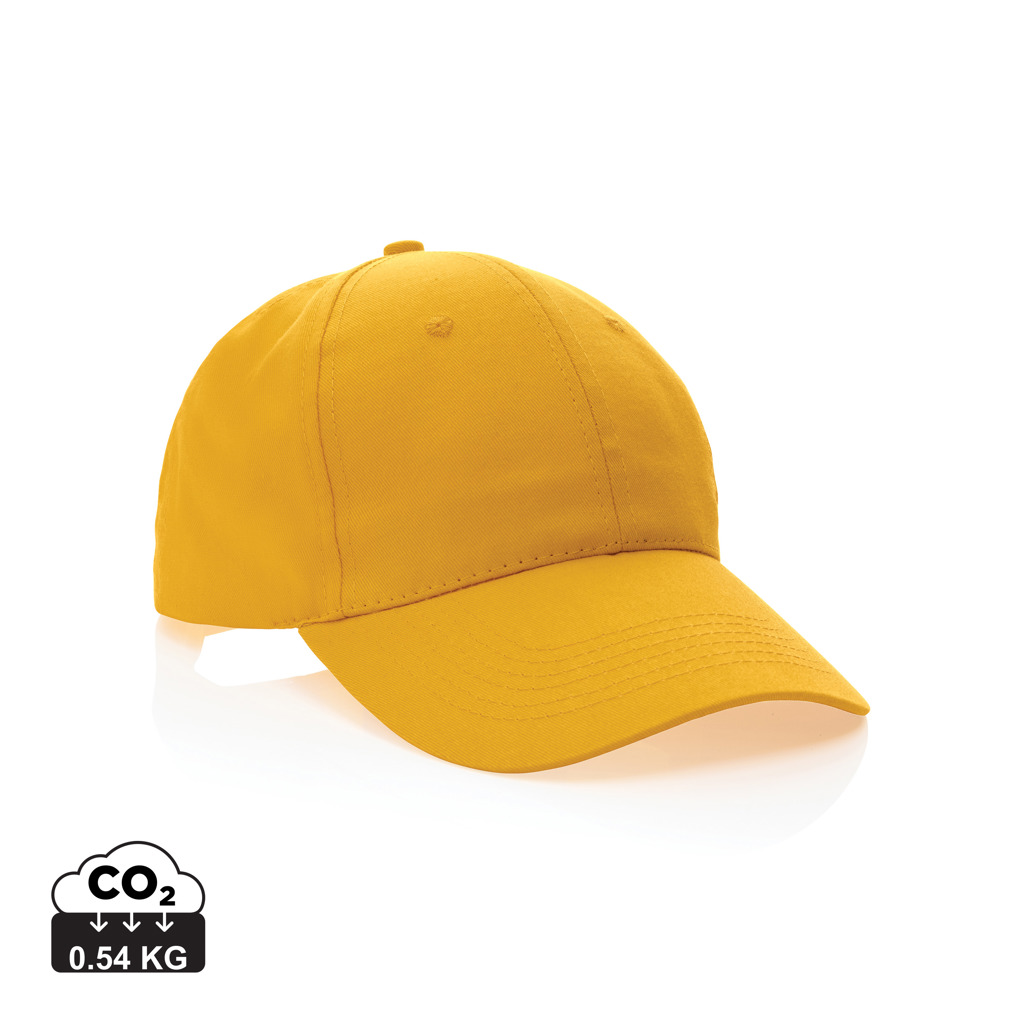 Impact 6 panel 190gr Recycled cotton cap with AWARE™ tracer s tiskom 