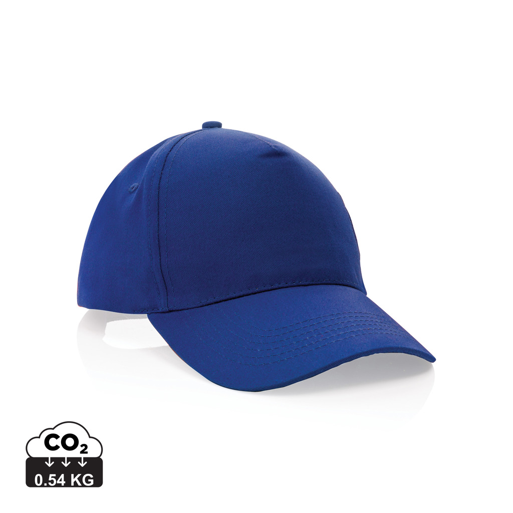 Impact 5 panel 190gr Recycled cotton cap with AWARE™ tracer s tiskom 