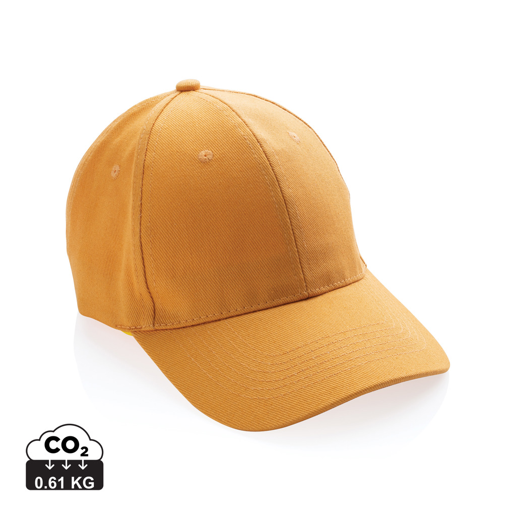 Impact 6 panel 280gr Recycled cotton cap with AWARE™ tracer s tiskom 