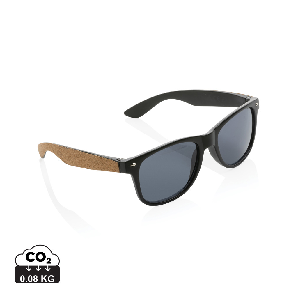 Promo  GRS recycled PC plastic sunglasses with cork