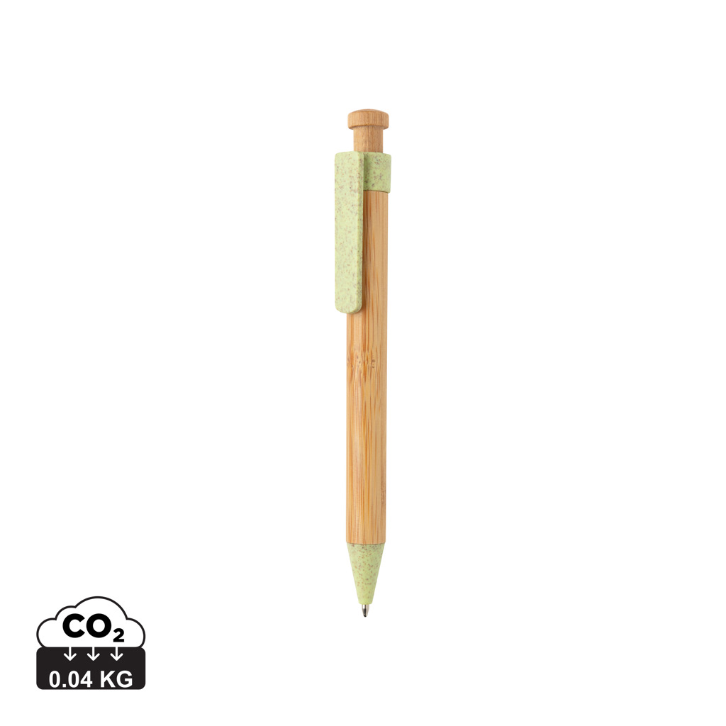 Promo  Bamboo pen with wheatstraw clip