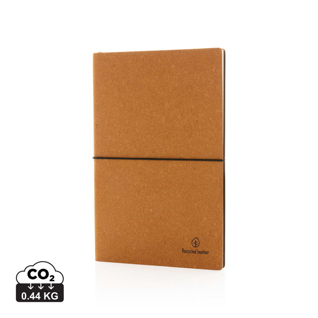 A5 recycled leather notebook s tiskom 