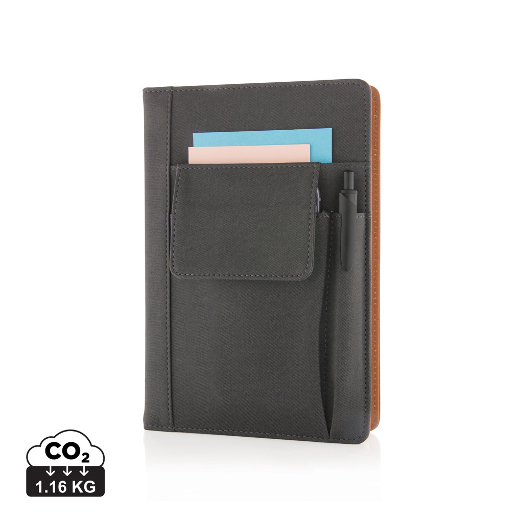 Notebook with phone pocket s tiskom 