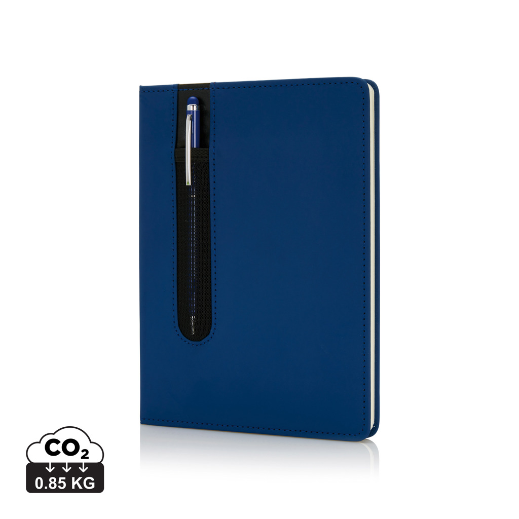 Deluxe, A5 notes s kemijskom olovkom i olovkom za zaslon sa 80 listova, upakirano u kutiji za poklon, plave boje s tiskom 