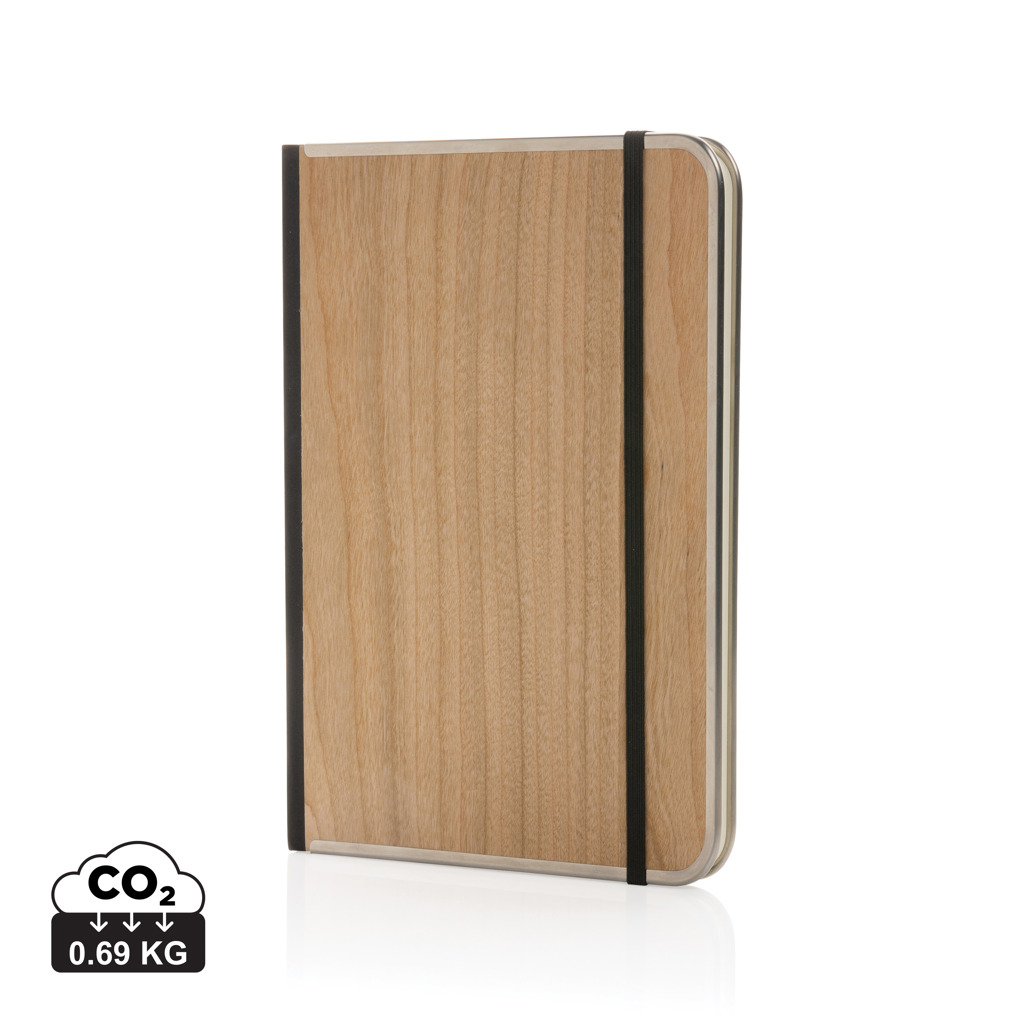 Treeline A5 wooden cover deluxe notebook s tiskom 