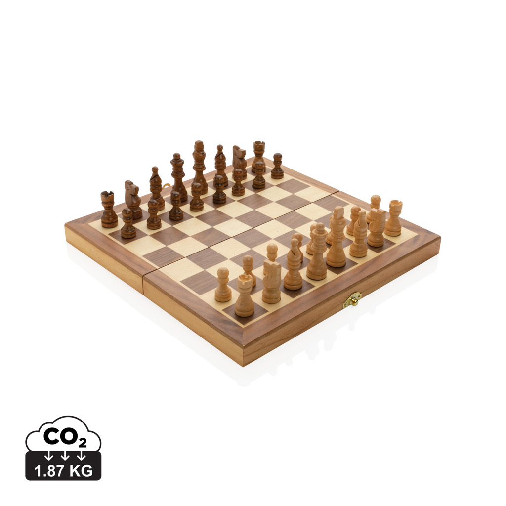 Promo  Luxury wooden foldable chess set