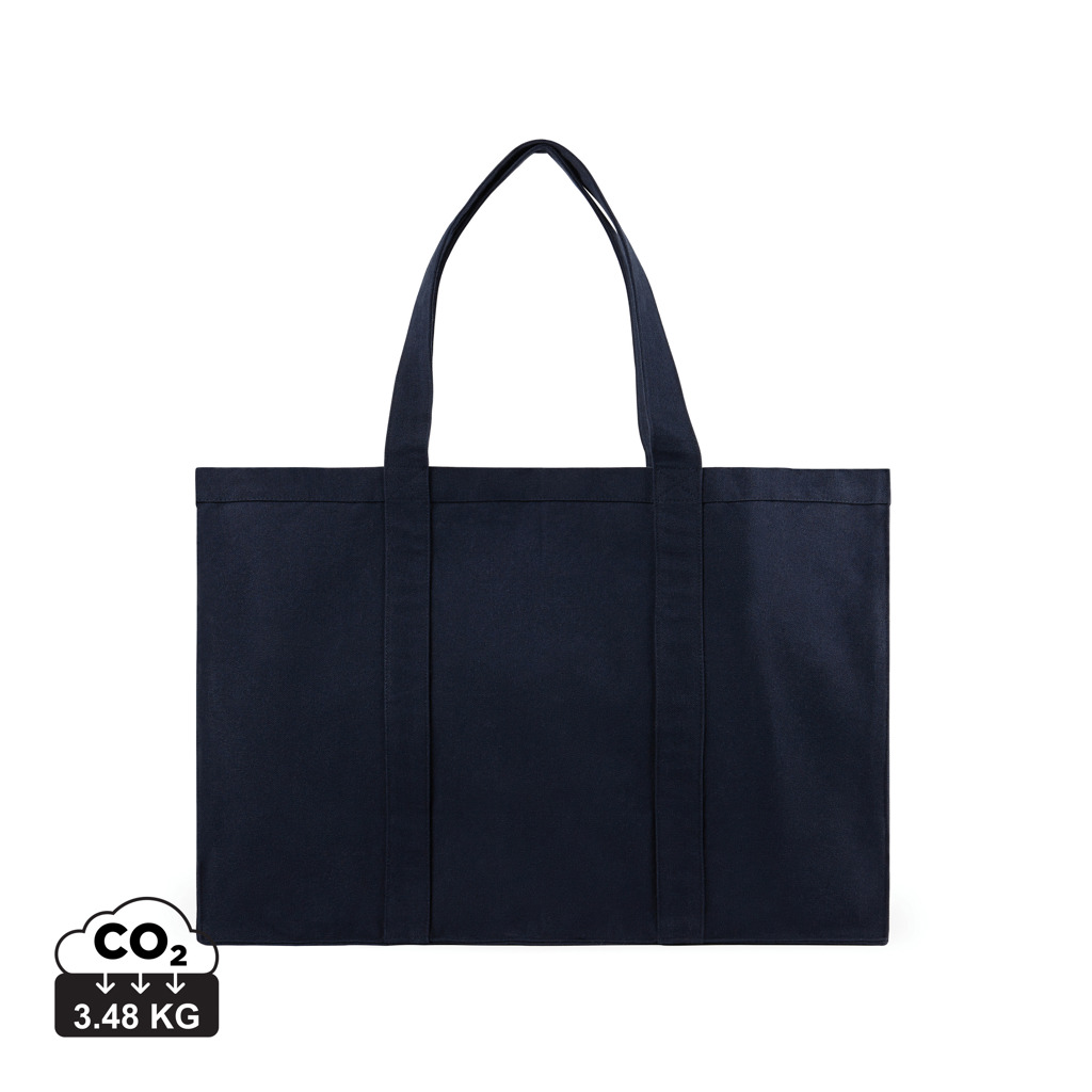 VINGA Hilo AWARE™ recycled canvas maxi tote bag s logom 