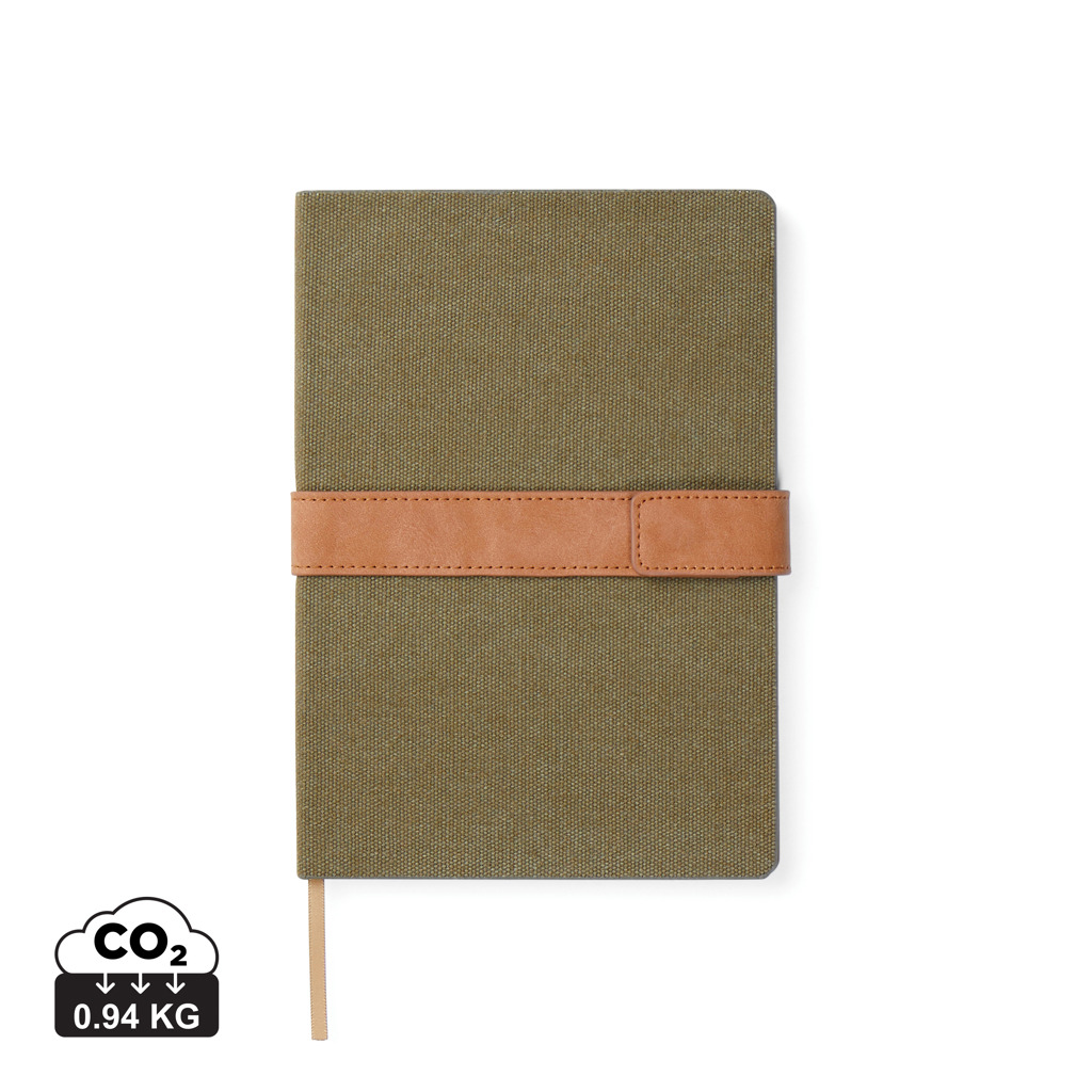 VINGA Bosler RCS recycled canvas notebook s tiskom 