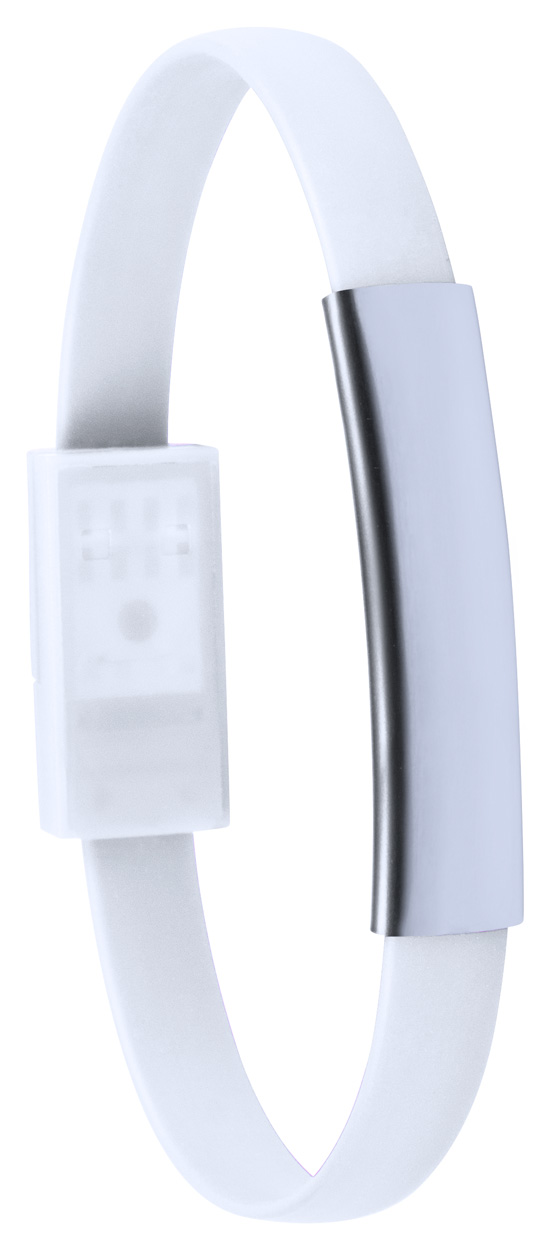 Promo Leriam, Gumena narukvica s USB kablom za punjenje i aluminijskom pločicom