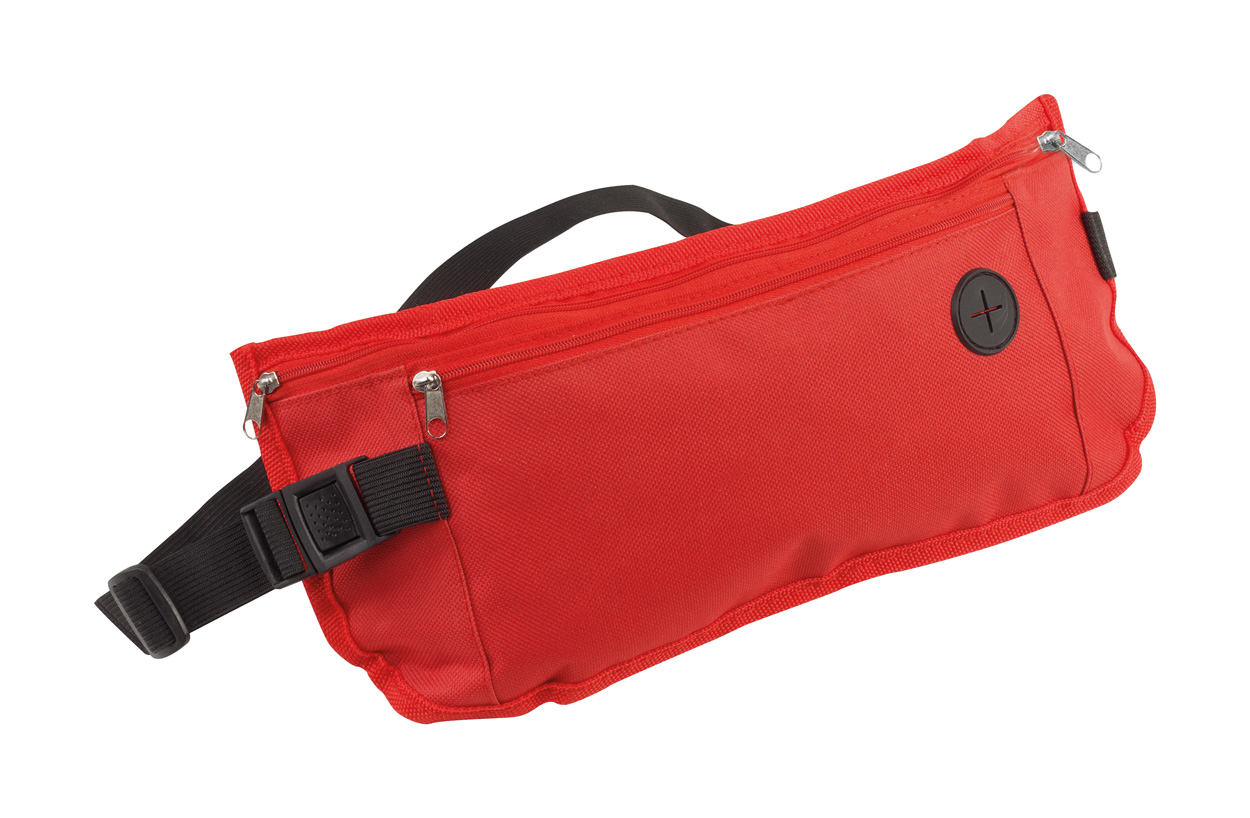 Promo  Inxul torba za struk od poliestera sa zip zatvaračem, crvene boje