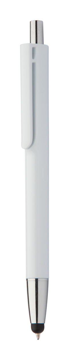 Promo  Rincon, plastična kemijska olovka s olovkom za zaslon, bijele boje