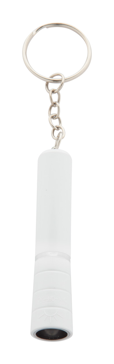 Promo  Waipei, plastična mini LED svjetiljka s metalnim privjeskom za ključeve 