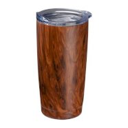 Stainless steel mug with wooden look Costa Rica s logom 