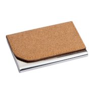 Promo  Metal Business Card Holder with cork Surface