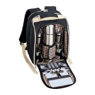 Promo  Luksuzan piknik ruksak s torbom za rashlađivanje, Georgia, crne boje