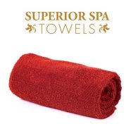 Towel 50x100 red s logom 