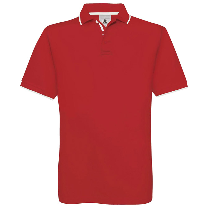 Majica kratki rukavi B&C Safran Sport 180g crvena/bijela M!!!! s tiskom (opcija) 