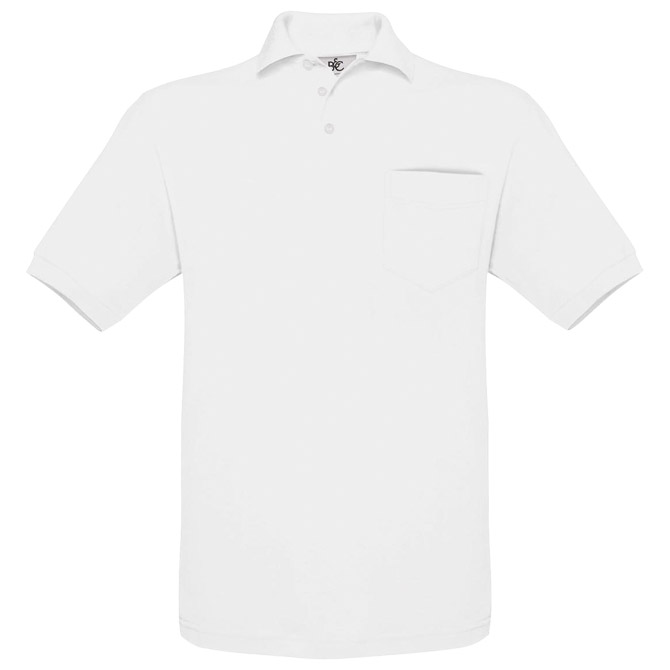 Majica kratki rukavi B&C Safran Pocket 180g bijela XL!!!! s tiskom (opcija) 