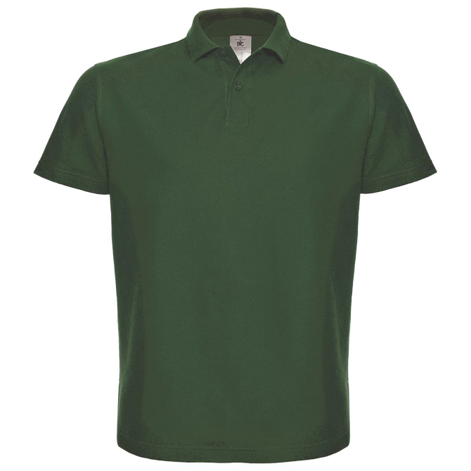 Majica kratki rukavi polo B&C ID.001 180g tamno zelena S s tiskom (opcija) 