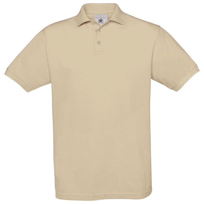 Majica kratki rukavi B&C Safran Polo 180g boja pijeska L s tiskom (opcija) 