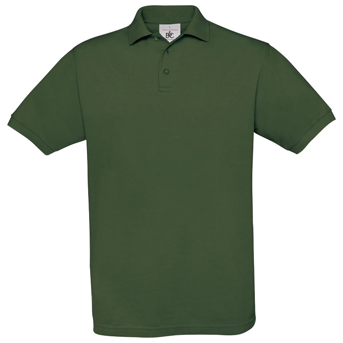 Majica kratki rukavi B&C Safran Polo 180g tamno zelena S s tiskom (opcija) 