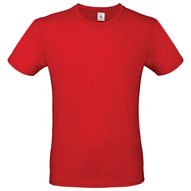 Majica kratki rukavi B&C #E190 crvena 3XL s tiskom 