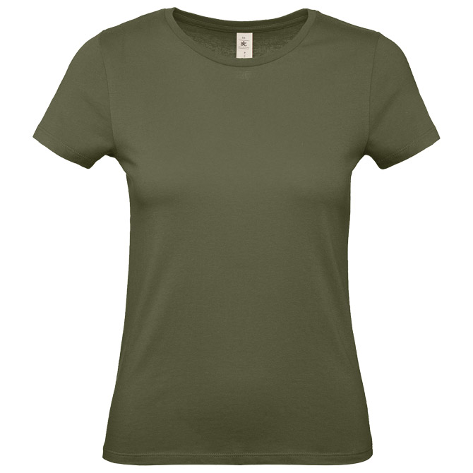 Majica kratki rukavi B&C #E150/women maslinasto zelena L s tiskom 