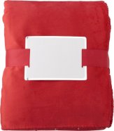 Pokrivač od poliestera, sive boje , crvene boje s tiskom 
