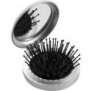 Promo  Pocket mirror with brush, silver