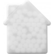 Promo  Mint kutija u obliku kućice, 6,5g bez šećera, bijele boje,  crvene boje,  kobalt plave boje