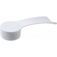 Promo  Plastic shoehorn with a sponge at the back, White