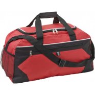 Sportska/putna torba od poliestera  (600D) crvene boje s tiskom 