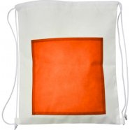Netkani ruksak (80 gr), narančasti s tiskom 