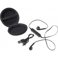 Promo  Pouch with in-ear earphones, black