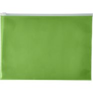 A4 Transparent PVC document folder, green s logom 