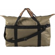 Large polyester sports/weekend bag, brown s tiskom 