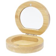 Promo  Afrodit bamboo pocket mirror, Natural