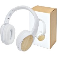 Promo  Athos bamboo Bluetooth headphones with microphone, Beige